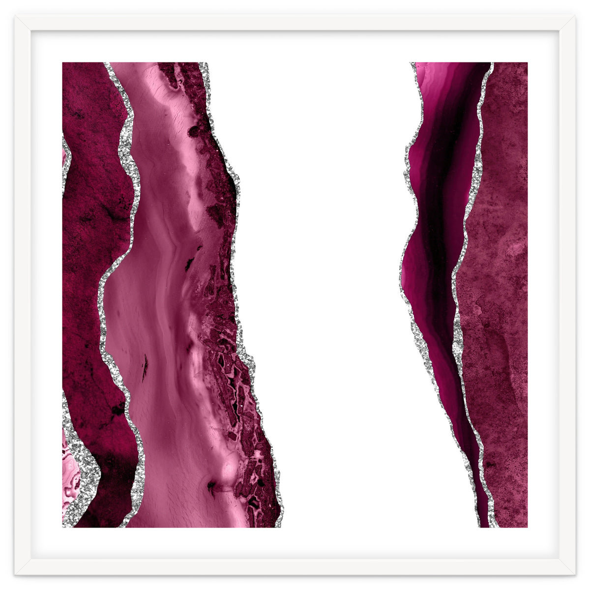 Burgundy & Silver Agate Texture 06