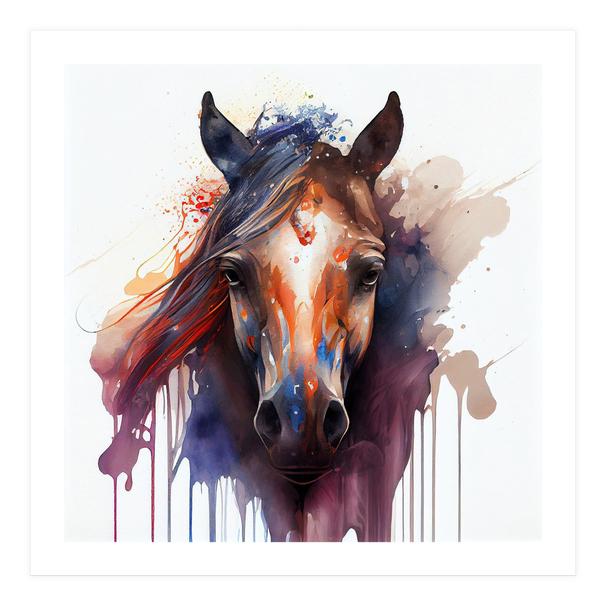 Watercolor Horse #1 (Print Only)