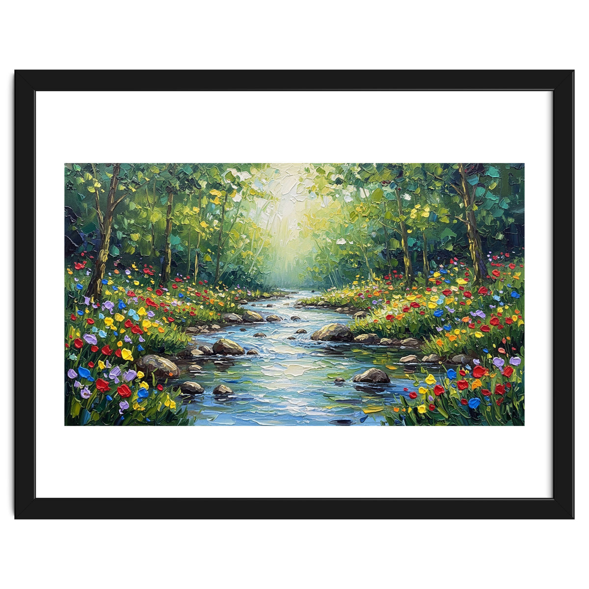 Sunlit Forest Stream