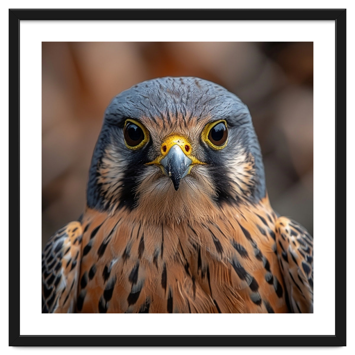 Close Up Kestrel Falcon Bird Portrait Majestic