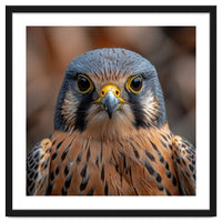Close Up Kestrel Falcon Bird Portrait Majestic