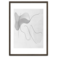 Abstract Black And White Flowing Lines And Shapes