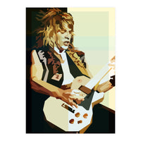 Randy Rhoads Metal Guitarist Retro Illustration (Print Only)