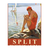 Split, Swimmer on a Rocky Coast (Print Only) thumbnail