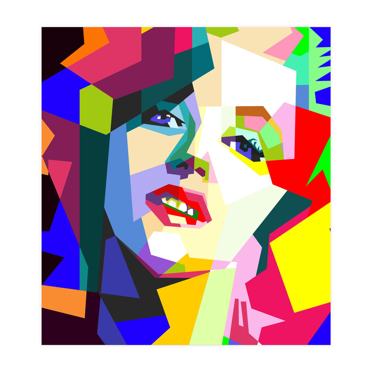 Hollywood Actress Monroe Pop Art WPAP Illustration (Print Only)