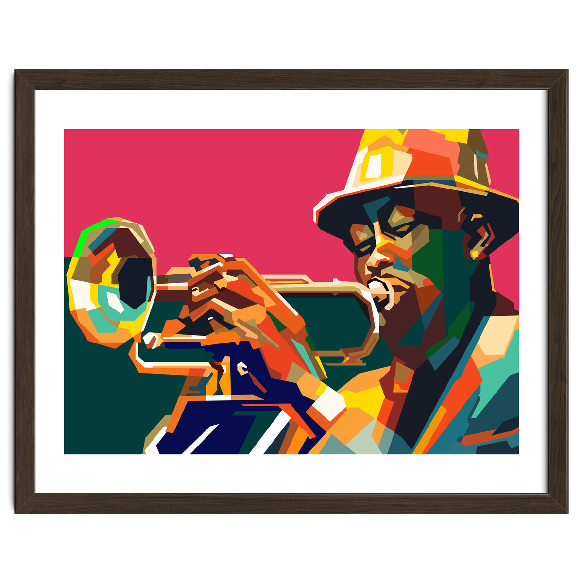 Jazz Trumpet Musician Pop Art Wpap