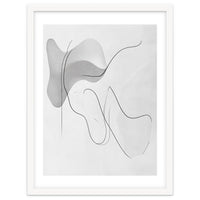 Abstract Black And White Flowing Lines And Shapes