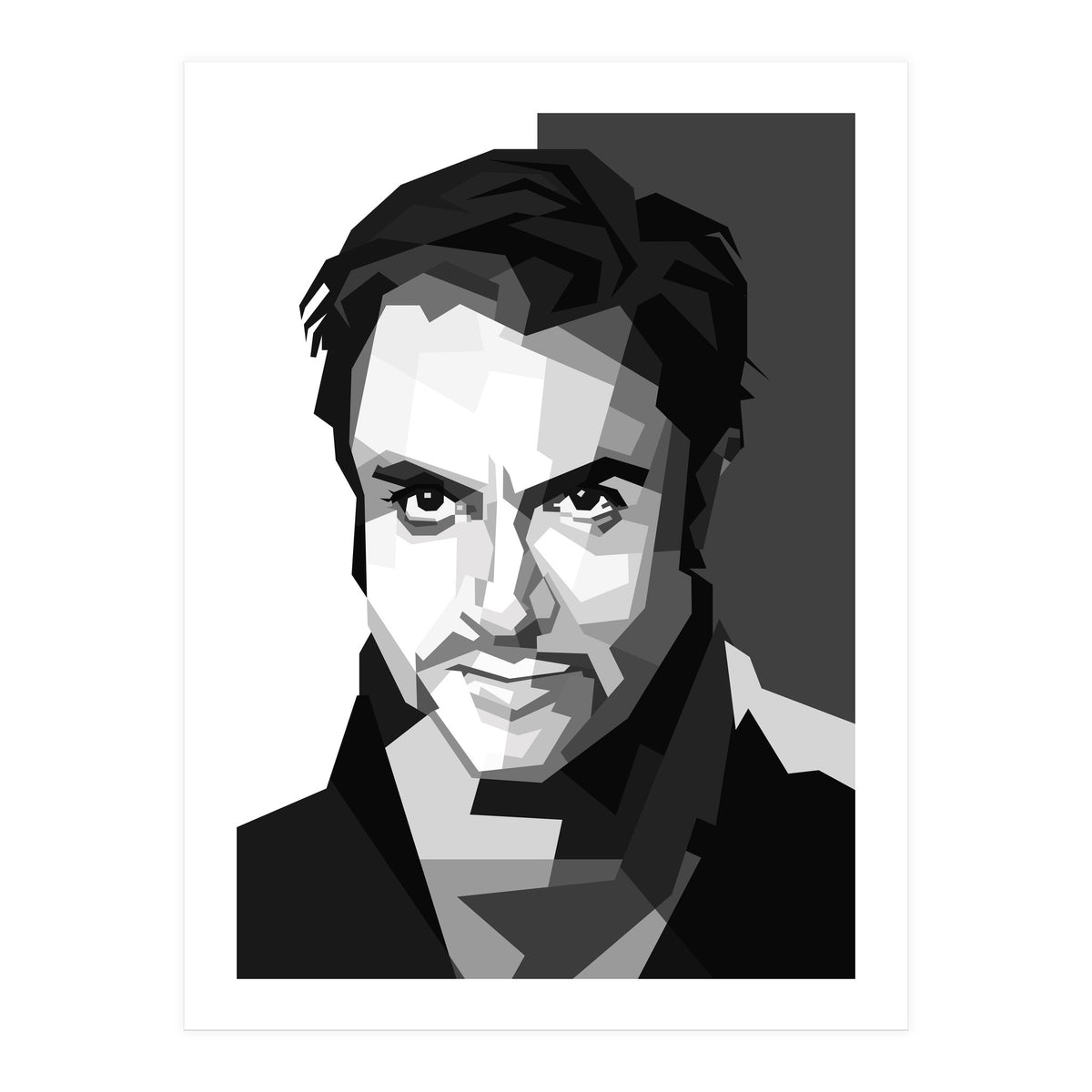 Simon Le Bon British Singer Black Illustration (Print Only)