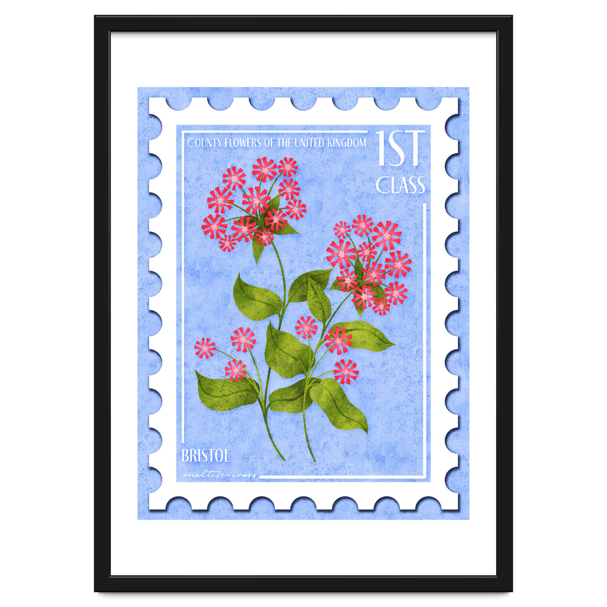 Bristol Maltese Cross Postage Stamp