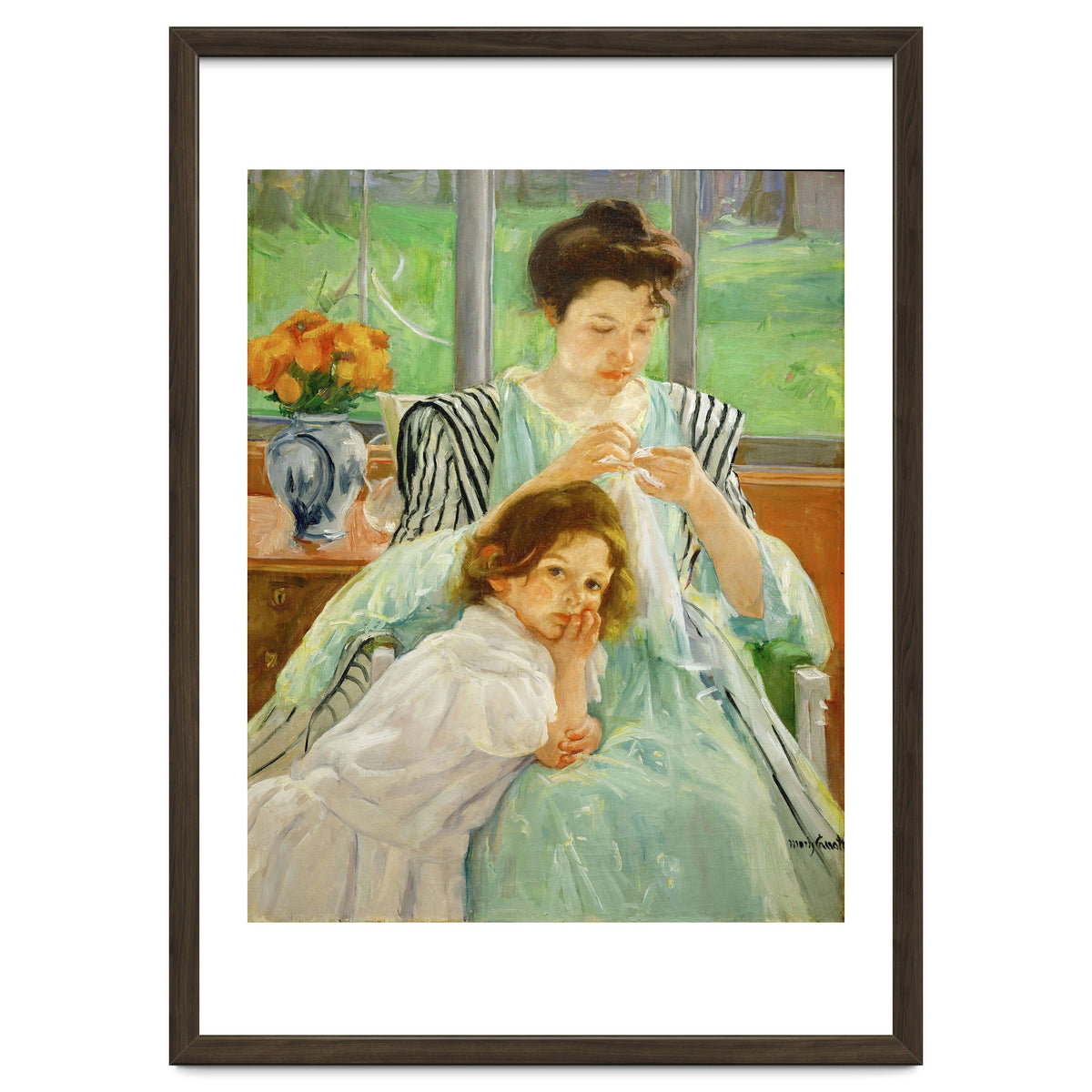 Young mother sewing, 1901 Canvas,92,4 x 73,7 cm.