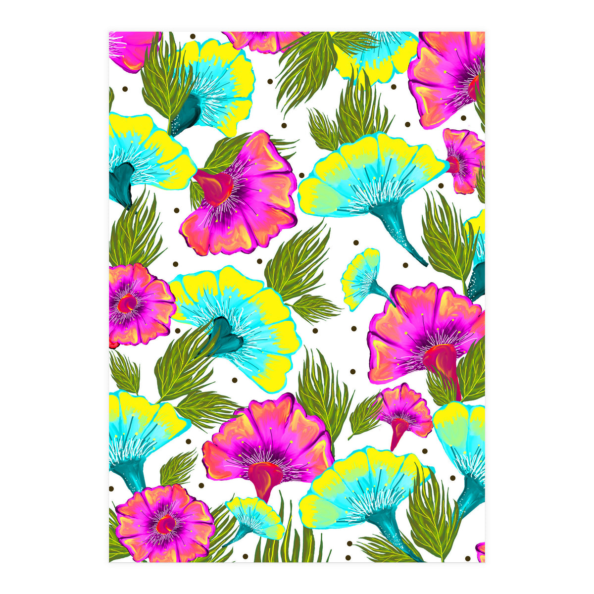 Ecstatic Floral #society6 #decor #buyart  (Print Only)
