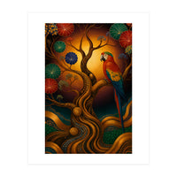 Parrot in Retro Contemporary Aesthetics (Print Only)