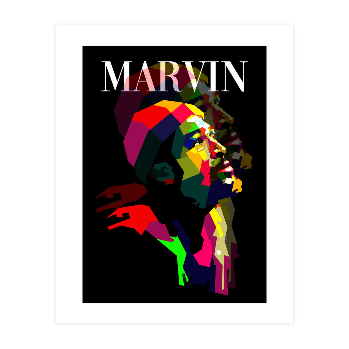 Marvin Gaye RNB Singer Pop Art WPAP (Print Only)