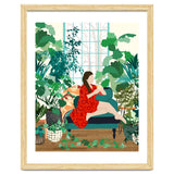 Introspection, Urban Jungle Bohemian Decor Plants, Self Care Plant Lady, Self Love Retrospection Analyse Positivity Mindset Fashion thumbnail