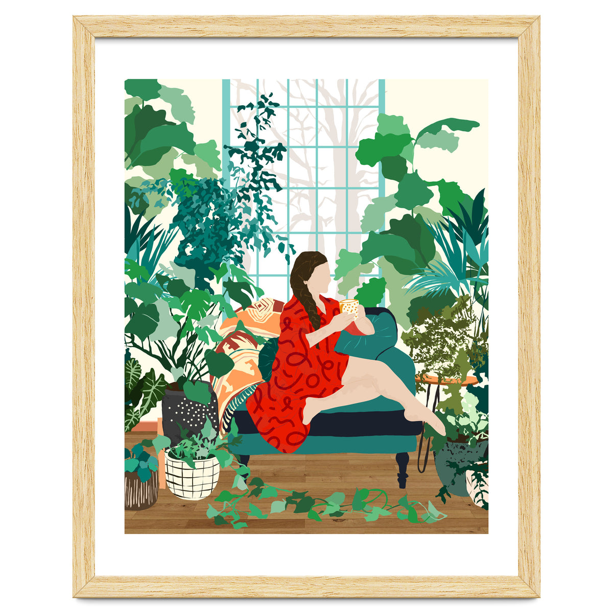 Introspection, Urban Jungle Bohemian Decor Plants, Self Care Plant Lady, Self Love Retrospection Analyse Positivity Mindset Fashion