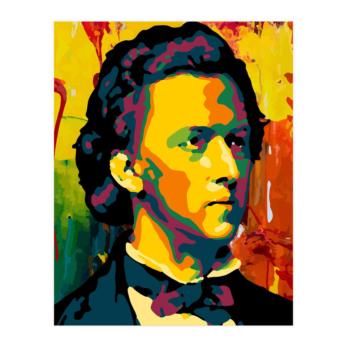 Frederic Chopin Abstract Art (Print Only)