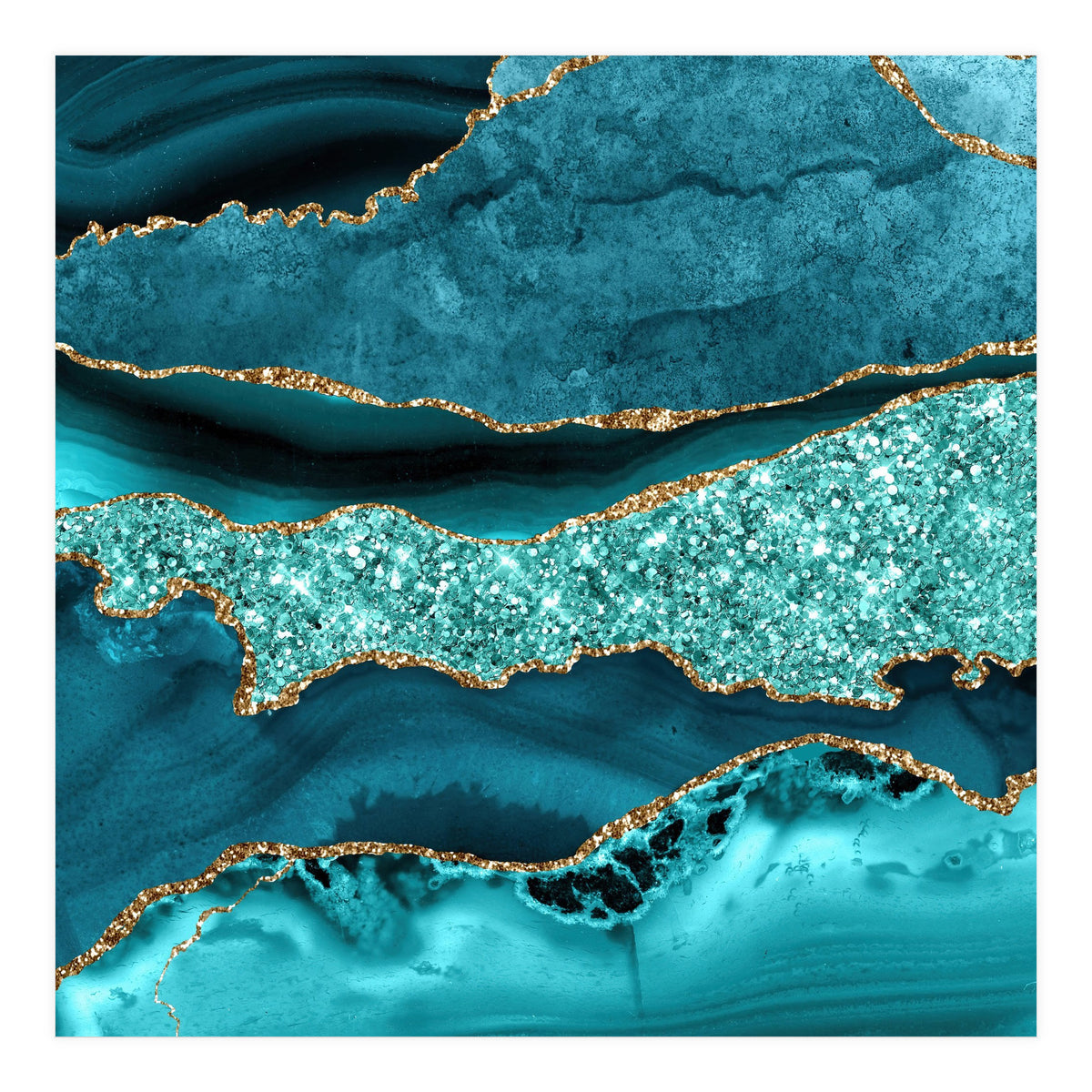 Agate Glitter Ocean Texture 12 (Print Only)