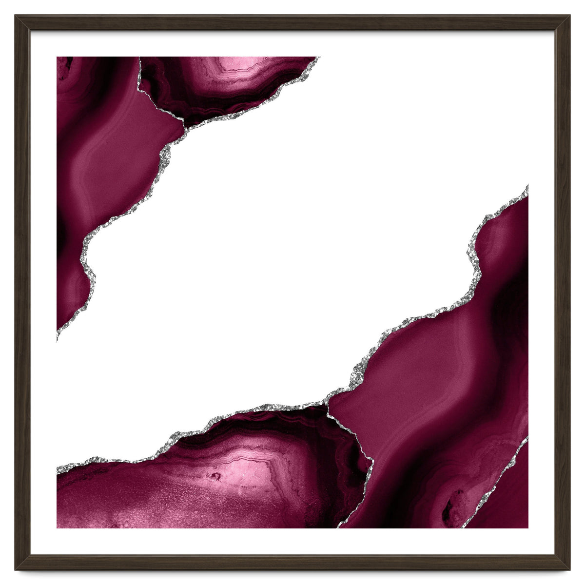 Burgundy & Silver Agate Texture 08