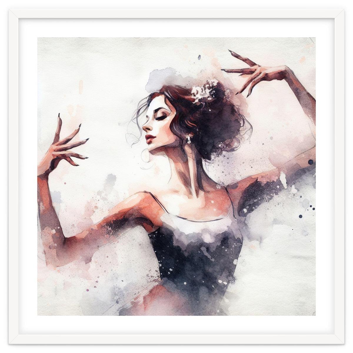 Elegant Ballet Dancer Portrait In Motion