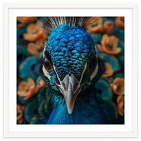 Close Up Portrait Of A Peacock Head