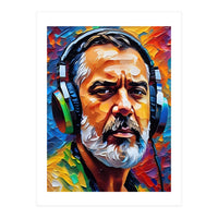 Man In Headphones Art (Print Only)