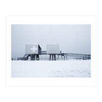 First aid house in the winter seascape (Print Only)