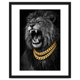 Bejweled hyper-realistic lion photography,diamond fangs portrait thumbnail