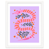 Modern snake - pink and orange thumbnail