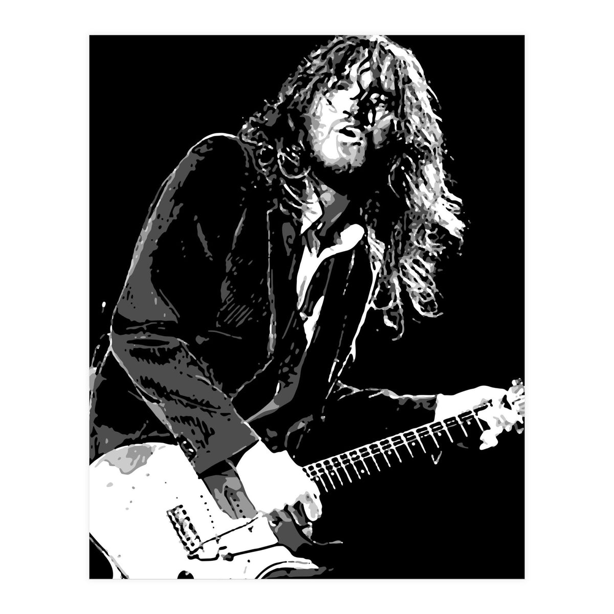John Frusciante American Musician Legend in Monochrome (Print Only)