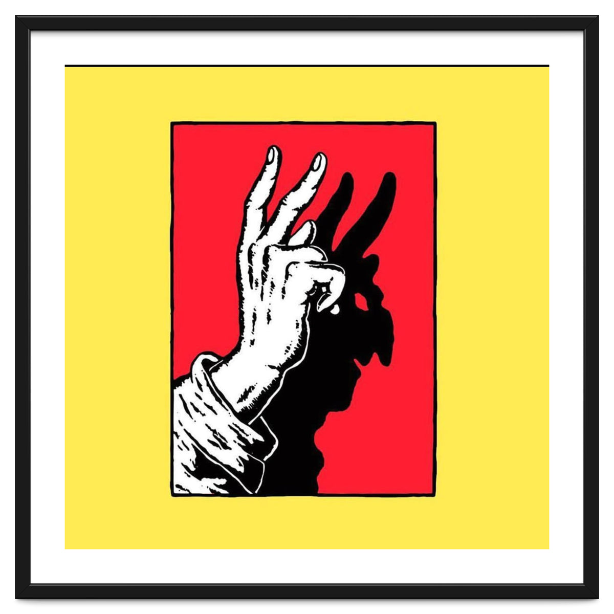 Hand Shadow Art – Peace & Freedom Illustration
