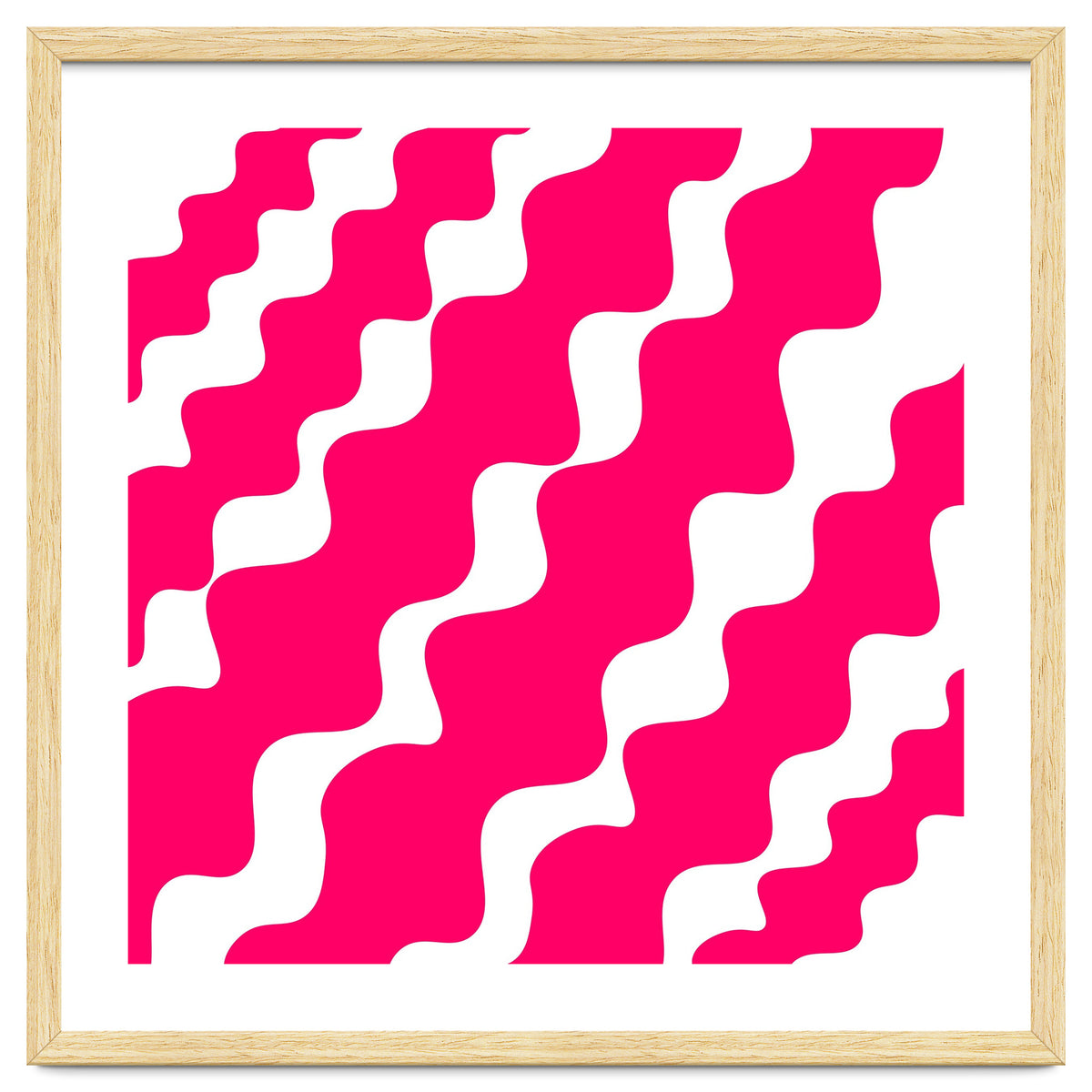 Slanting Pink Wavy Pattern