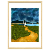 Great Egrets On Honeymoon Island, Heron Wildlife Painting Nature Landscape, Travel Dark Scenic Birds Love Animals Lake Bohemian thumbnail