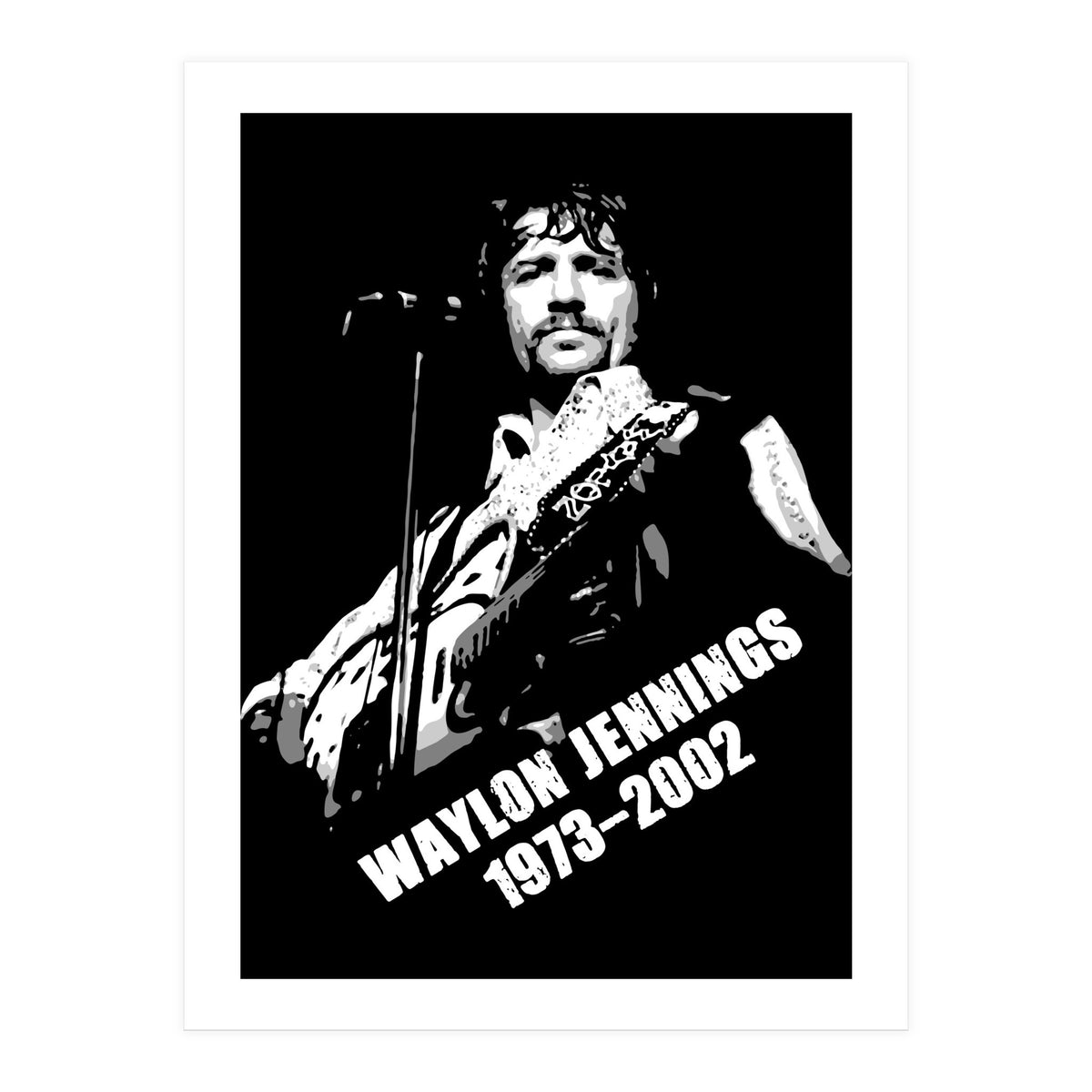 Waylon Jennings American Musician Legend (Print Only)