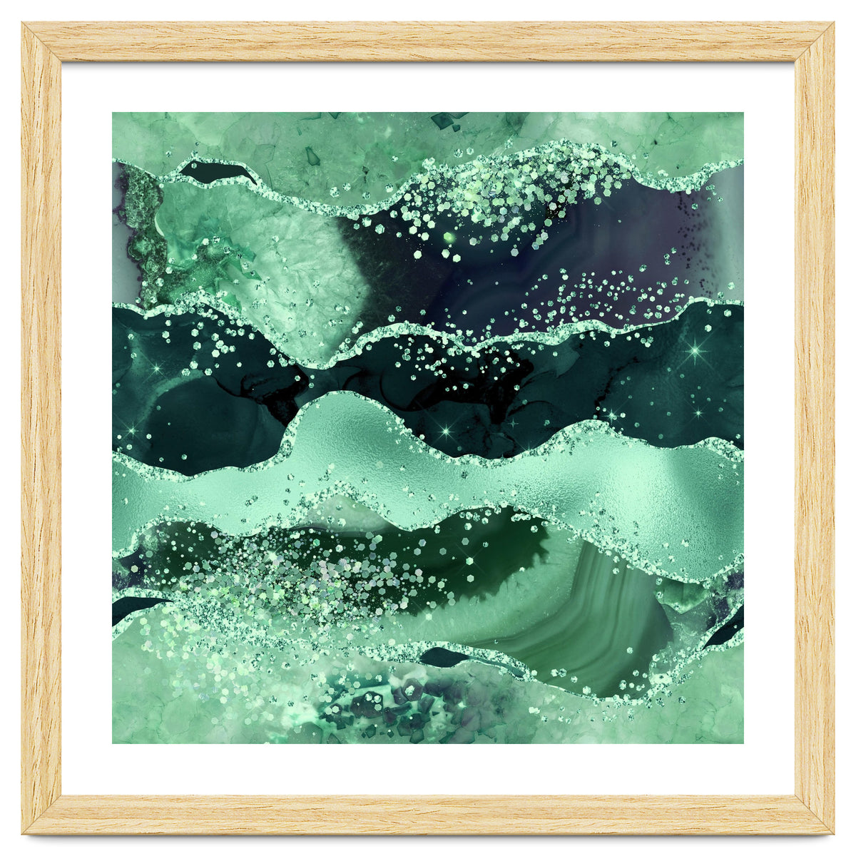 Emerald Glitter Agate Texture 06