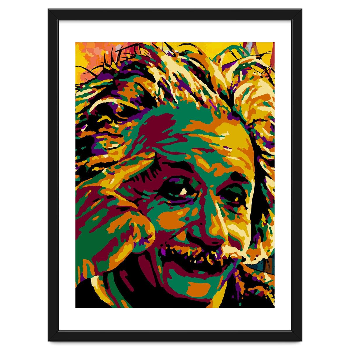 Albert Einstein Colorful Abstract 2