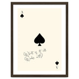 Ace of Spades Motivational Card Print, What If It All Works Out Poster thumbnail