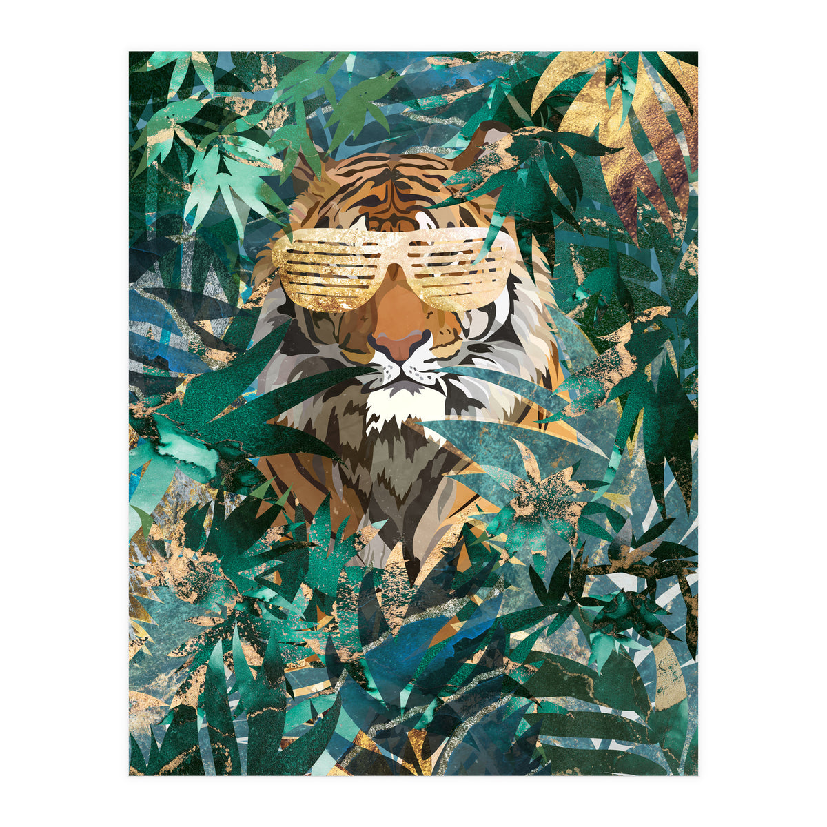 Hip hop tiger in the jungle (Print Only)