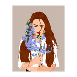 The Becoming, Nature Plants Bohemian Woman, Botanical Modern Mindful Self Care Self Love Positivity (Print Only) thumbnail