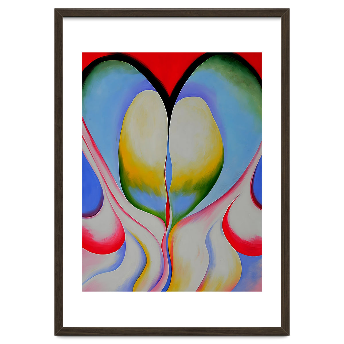 Georgia O’Keeffe – Series 1, No. 8 (1918) | Expressive Abstract Watercolor of Organic Rhythm and Modernist Form