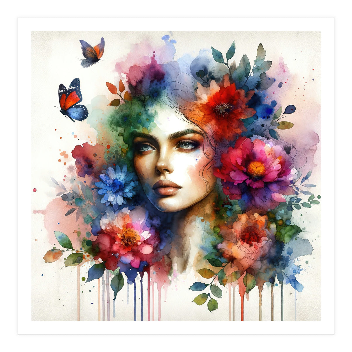 Ethereal Floral Portrait (Print Only)