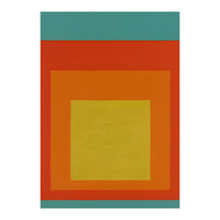 JOSEF ALBERS - HOMAGE TO THE SQUARE GREEN RED YELLOW ORANGE  (Print Only)