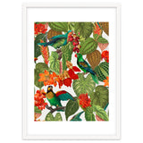 Tropical Parrots In Flower Jungle thumbnail