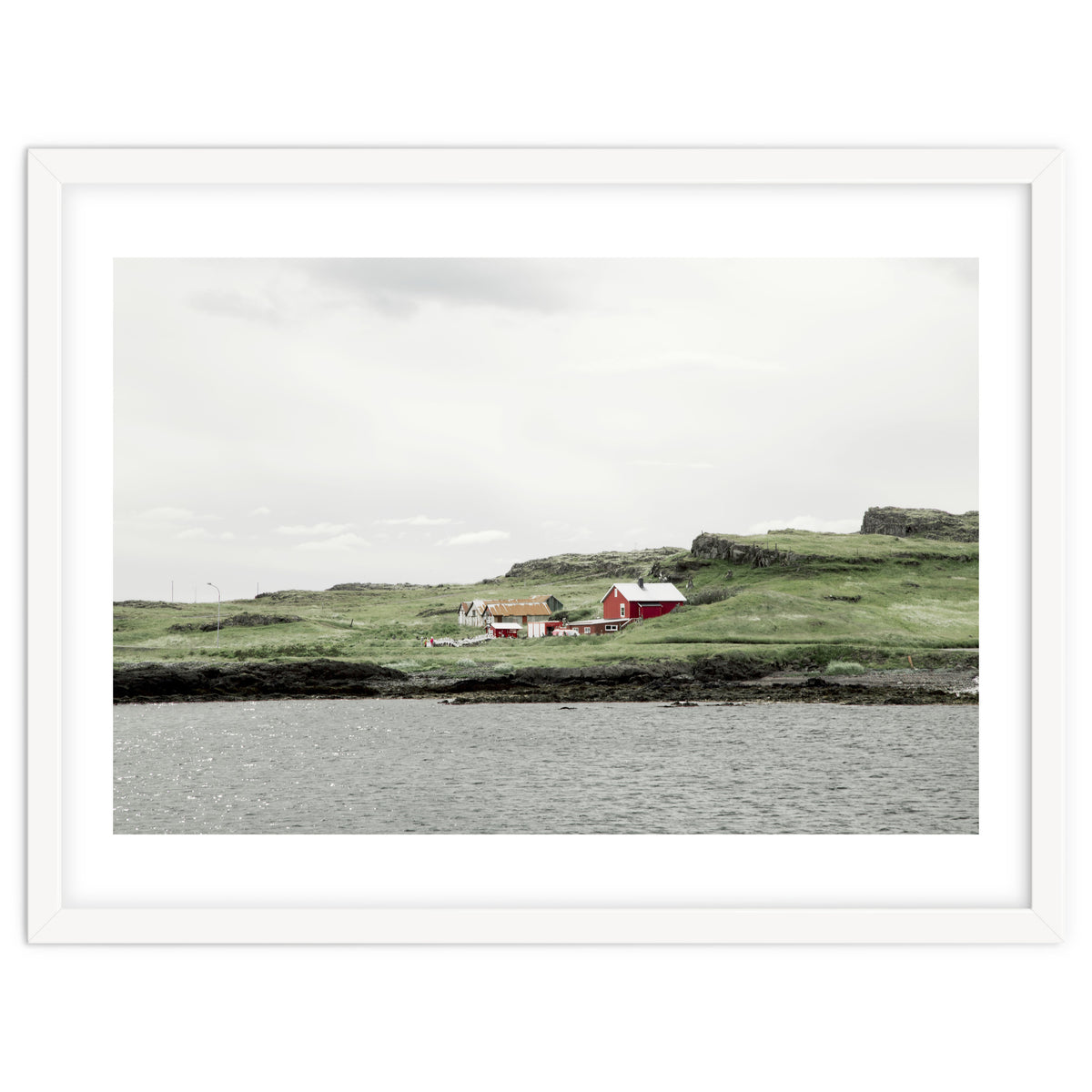 Red house on the shore - Iceland