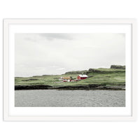 Red house on the shore - Iceland