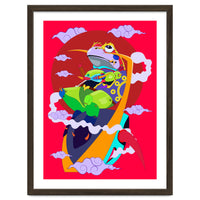 Knight Frog Pop Art Illustration