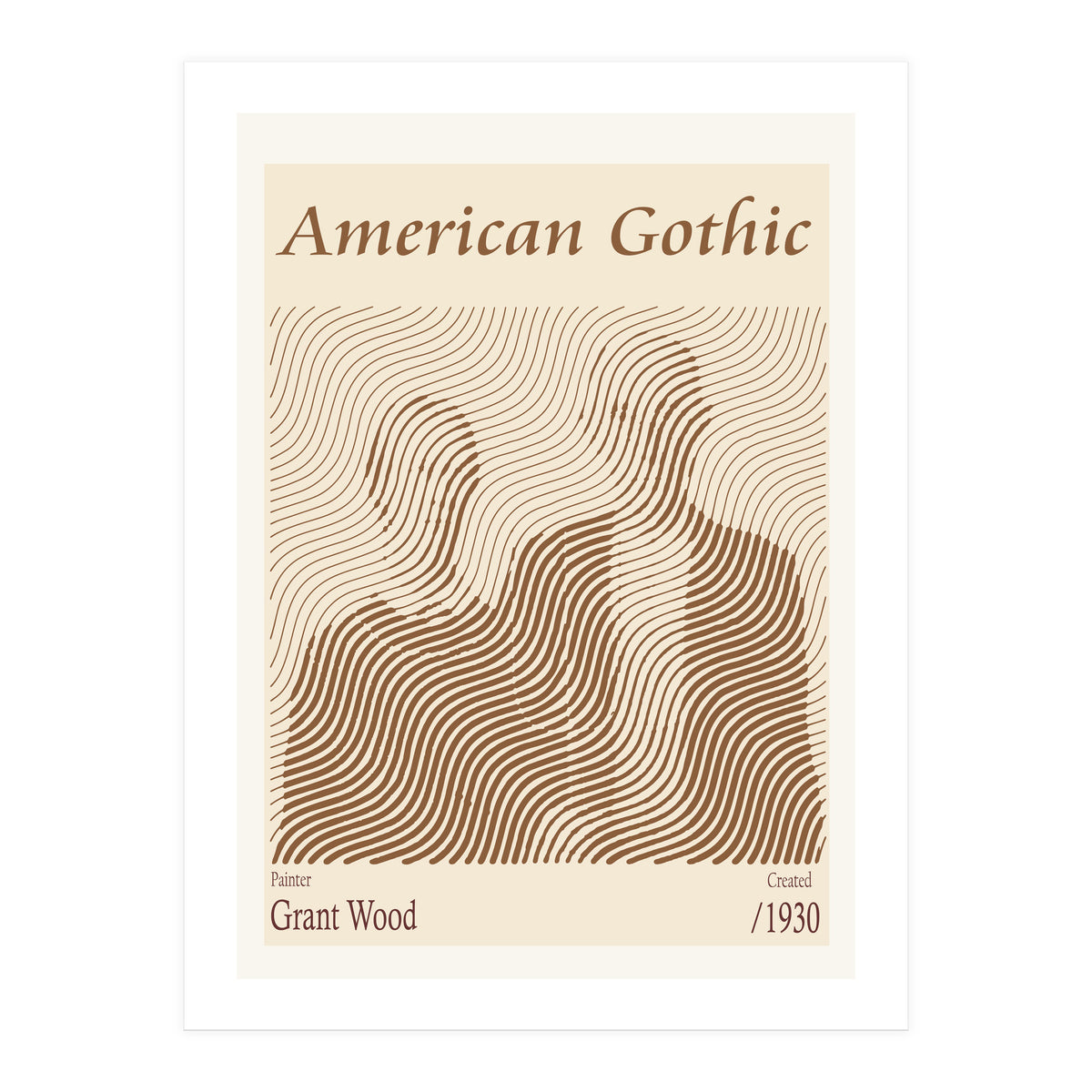 American Gothic – Grant Wood (1930) (Print Only)