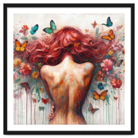 Wild Red Hair Butterfly Back