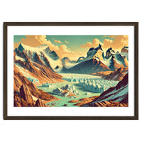 Vintage Argentina, Patagonia Glaciers Poster