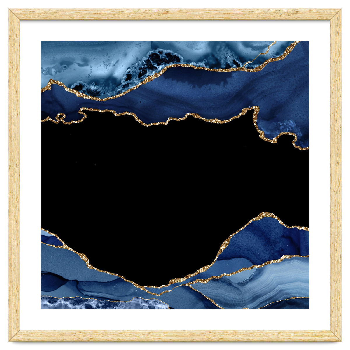 Navy & Gold Agate Texture 18