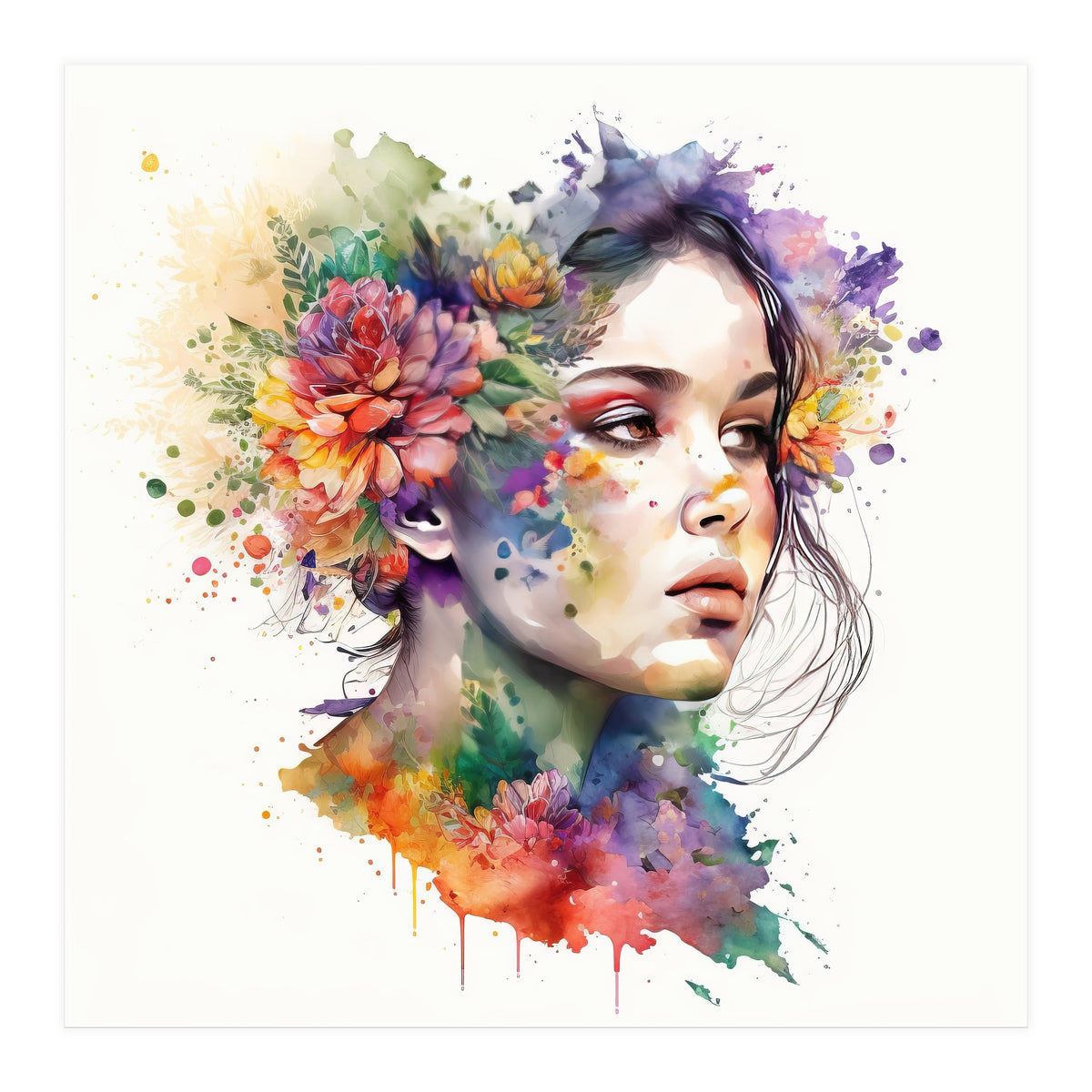 Ethereal Bloom Portrait (Print Only)